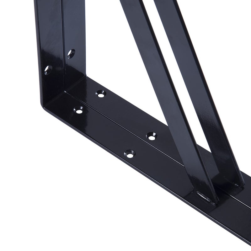 NEODROP 8-Pack 12 Inch Heavy Duty Shelf Brackets  Large Wall Bracket for Garage Kitchen Floating Shelves  Black Powder-Coated Steel - Image 4